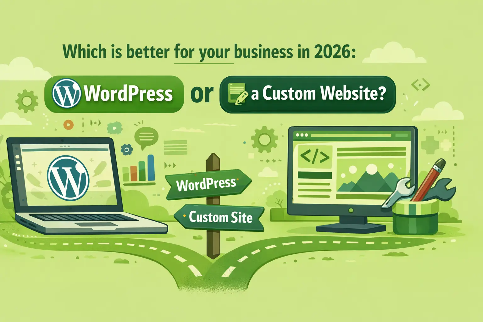 Which is better for your business in 2026: WordPress or a custom website?